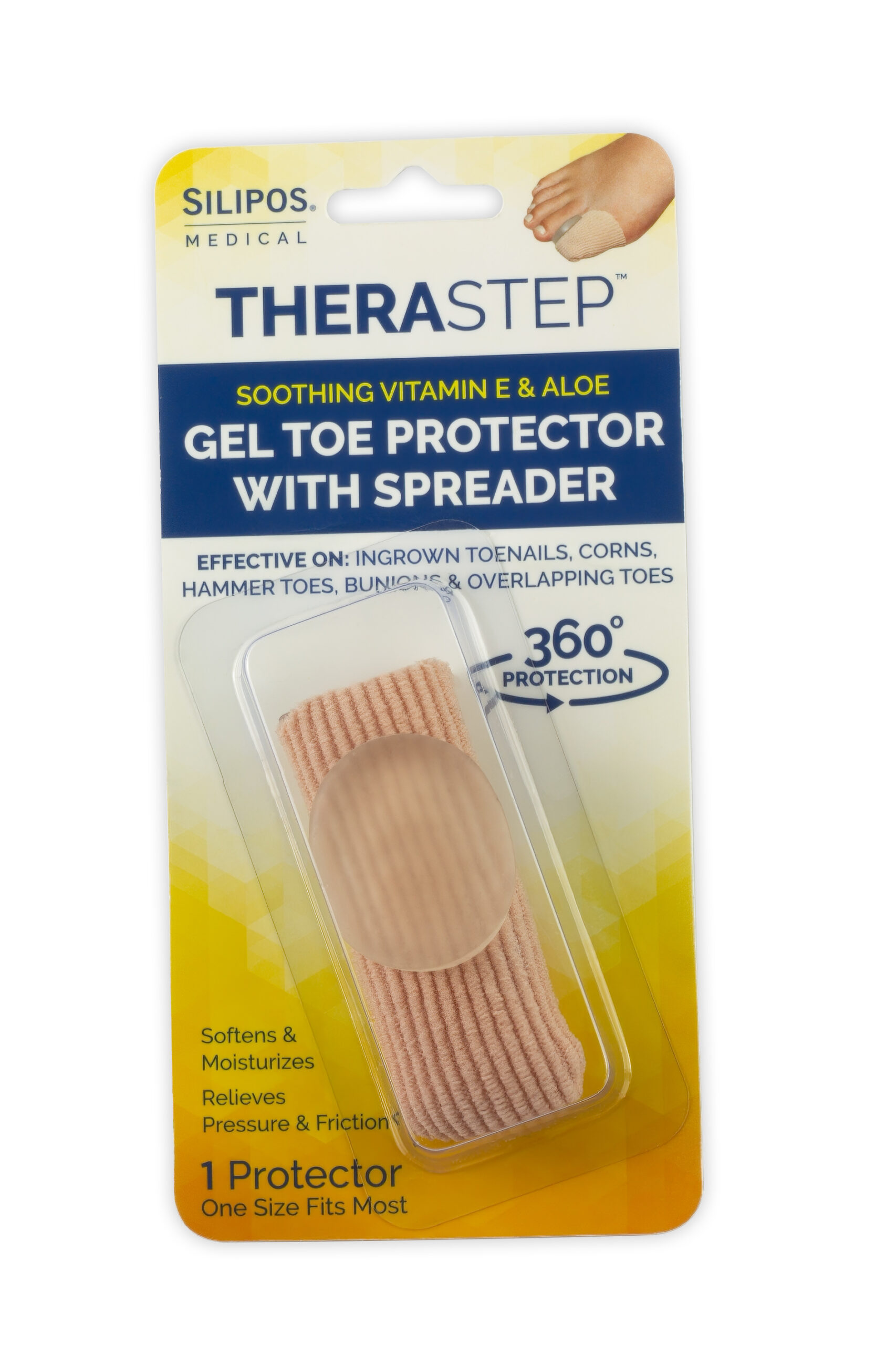 Gel Toe Protector And Toe Spreader Therastep™ By Silipos