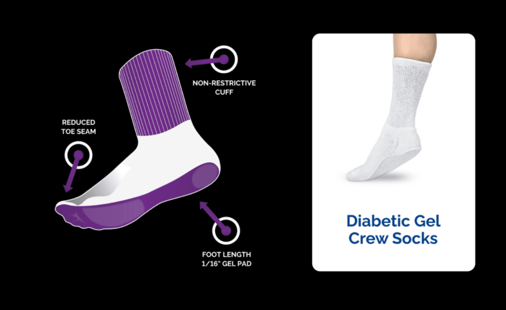 Diabetic foot socks